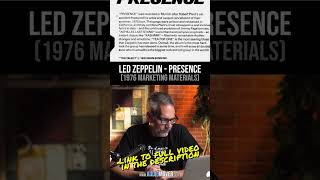 Led Zeppelin Presence Newspaper Advertisement [upl. by Anilad]