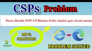 Please Disable Popup Blocker  Csp problem solved 100  Sbi Csp new update [upl. by Rowney]