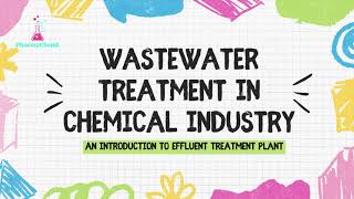 Effluent Treatment in Chemical Pharma Industry [upl. by Hoopen]