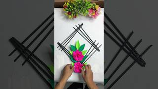 Beautiful Roses Wall Frame Craft short reel viral youtubeshort trending diycrafts wallframe [upl. by Jo-Anne261]