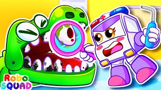 Doctor Checkup Song 🦷😁 Where are My Teeth Song  Nursery Rhymes  RoboSquad Kids Songs [upl. by Ahsienak900]