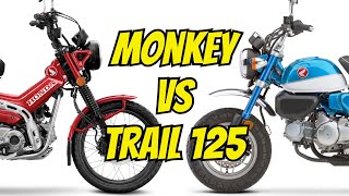 Honda Monkey VS Honda Trail 125  Which Is Better [upl. by Audri]