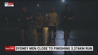 Four men in final days of running 80 marathons in 80 consecutive days [upl. by Buxton941]