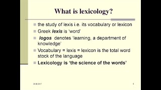 What is LEXICOLOGY Word Morphemes Lexeme [upl. by Sup675]