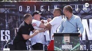 Justin Hodges Storms Out After Clash With Paul Gallen At Press Conference [upl. by Narra551]