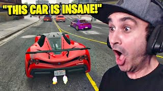 Summit1g is Blown Away with FASTEST Car for 28 Player Race  ProdigyRP 20 [upl. by Ahsieyt461]