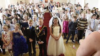 School Kids Perform Their Own Royal Wedding [upl. by Enelahs570]