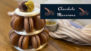 Chocolate Italian Method Macarons [upl. by Rayburn]