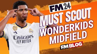 Top MUST SCOUT Wonderkid Midfielders in FM24  Football Manager 2024 Wonderkids [upl. by Swithbert529]