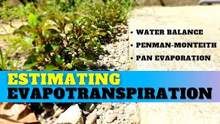 How to estimate evapotranspiration  Hydrology Lesson 11 [upl. by Nasia]