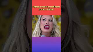 Andressa urach mostra procedimento que fez na língua [upl. by Rehpitsirhc]