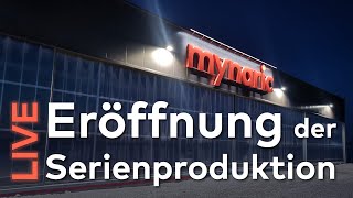 Mynaric  Opening of serial production facility LIVE German [upl. by Notserc]