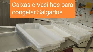 Caixas e dicas para congelamento dos salgados [upl. by Ogdon]