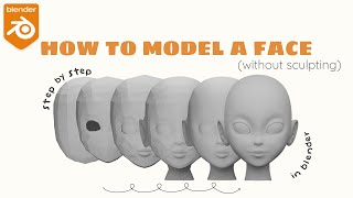 Modeling face in blender WITHOUT SCULPTING [upl. by Lise]