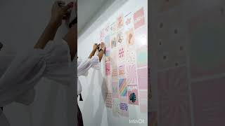 Wallpaper aesthetic ✨🫶🫰💖pinkvibesytshorts wallpaper homedecor unboxing meeshoreview youtube [upl. by Enihpad603]