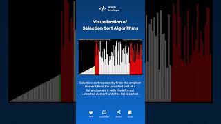 Visualization of Selection Sort Algorithms [upl. by Yrot]