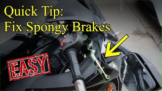 Quick Tip Fix Spongy Brakes [upl. by Noj]