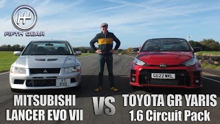 EVO VII vs GR Yaris 16 Circuit Pack  Shootout OLD VS NEW  Fifth Gear [upl. by Kutchins220]