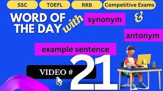 Expand Your Vocabulary  One Word everyday  01Nov2024 [upl. by Pirali]