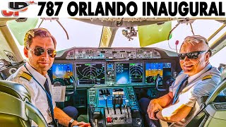 Norse Cockpit Boeing 787 Inaugural Flight to Orlando [upl. by Hertzog]