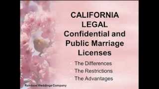 California Marriage License [upl. by Eelarac380]