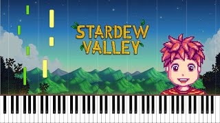 Jaunty  Stardew Valley Piano Cover  Sheet Music 4K [upl. by Lapides]