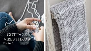 Crochet Blanket Stitch Tutorial Cottage Vibes Throw [upl. by Marguerite]