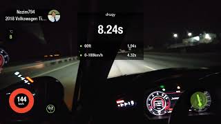 VW TIGUAN st3 0100100200 14mile dragy acceleration [upl. by Enelaj]