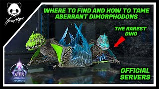 Where To Find And How To Tame ABERRANT DIMORPHODONS  ARK Survival Ascended [upl. by Ellehcal96]