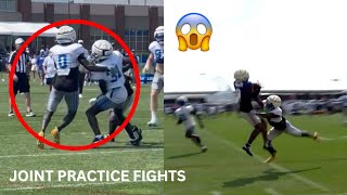 MALIK NABERS amp KERBY JOSEPH FIGHT PUNCHES THROWN 😳 Lions vs Giants Joint Camp Highlights [upl. by Iana18]