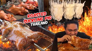 Most Unique Crispy Roasted Suckling Pig in Thailand  How Its Done  Travel for Food [upl. by Atihana945]