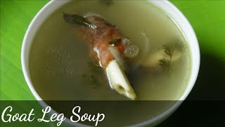 Goat Leg Soup  ಮೇಕೆ ಕಾಲಿನ ಸೂಪ್  Kannada  Rekha Aduge [upl. by Amy]