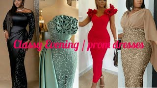 Top best dinner gown styles for ladies  Evening dresses 2023 sequins styles for prom dressesSatin [upl. by Eikceb]