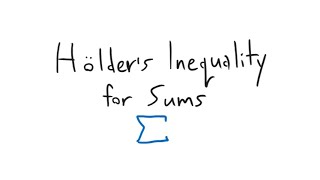 Holders Inequality for Sums [upl. by Anohsal]