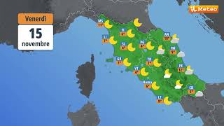 Meteo previsioni meteo Venerdì 15 novembre 2024 [upl. by Rennoc]