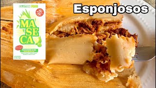 TAMALES POROSITOS CON MASECA EN ADOBO DE AJONJOLÍ [upl. by Korney]