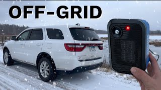 Winter Camping OFFGRID with a Cheap Amazon Heater  Light Snow  SUV Camping [upl. by Isabella738]