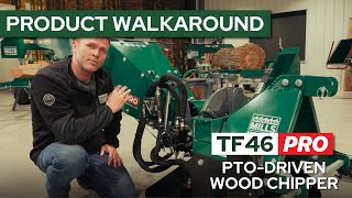 Woodland Mills TF46 PRO PTODriven Wood Chipper Walkaround [upl. by Blanka]