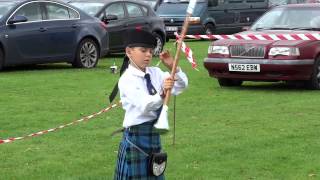 Young Drum Major Highland Games Perth Perthshire Scotland [upl. by Surbeck]