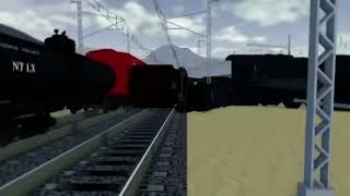 Big boy 4005 wreck RAILS UNLIMITED ROBLOX [upl. by Asyle]