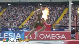 Jakob Ingebrigtsen on fire rips WORLD RECORD in 3000m at Diamond League Silesia  NBC Sports [upl. by Eddana991]