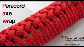 How to make a paracord axe handle wrap [upl. by Rehposirhc]