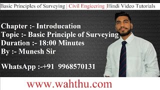 Basic Principles Of Surveying Introduction Civil Engineering Hindi Video Tutorials part 7 [upl. by Lyret]