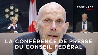 La conférence de presse du Conseil fédéral  Revue romande 2020 [upl. by Nylear]