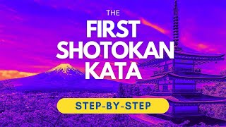 Taikyoku Shodan Kata Tutorial Shotokan Karate First Kata Step By Step [upl. by Wittie]