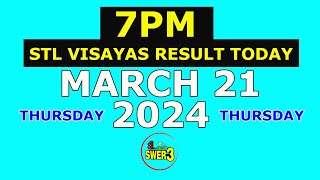 7pm STL Visayas Result Today March 21 2024 Thursday [upl. by Eniamrahc]