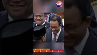 pak Prabowo cipika cipiki dengan aniesbaswedan dan try Sutrisno selesai pelantikan mudabersuara [upl. by Harwell835]