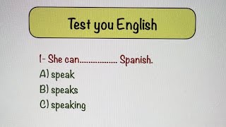 Test your English Grammar [upl. by Ttennaej]