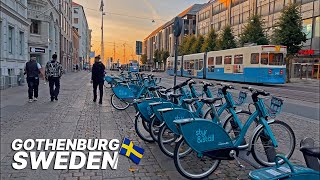 SWEDEN Walking Tour 🇸🇪  Gothenburg Swedens city centre on a summer evening August 2021 [upl. by Akienahs671]