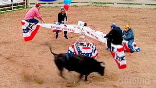 The Bullfight Swing Scene  Jackass Number Two  CLIP [upl. by Eninnaj]